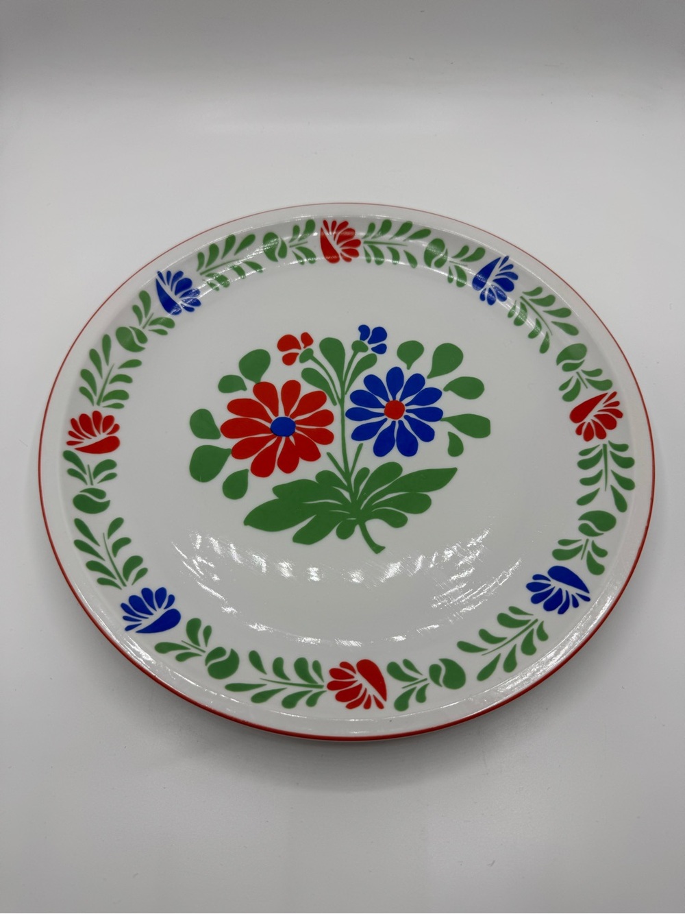 Vintage Alfoldi Porcelain Plate Floral Hand Painted Hungary